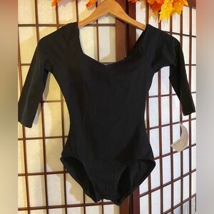 NWT Natalie Dancewear Black Leotard